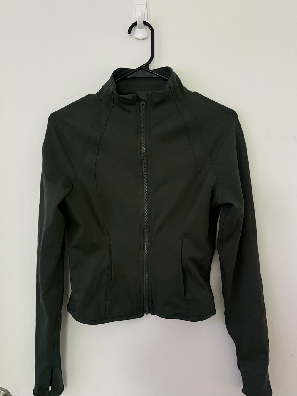Women’s Dark Green Zip-Up Jacket